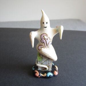 Jim Shore Halloween white Ghost 4in Figurine holiday whimsical with box